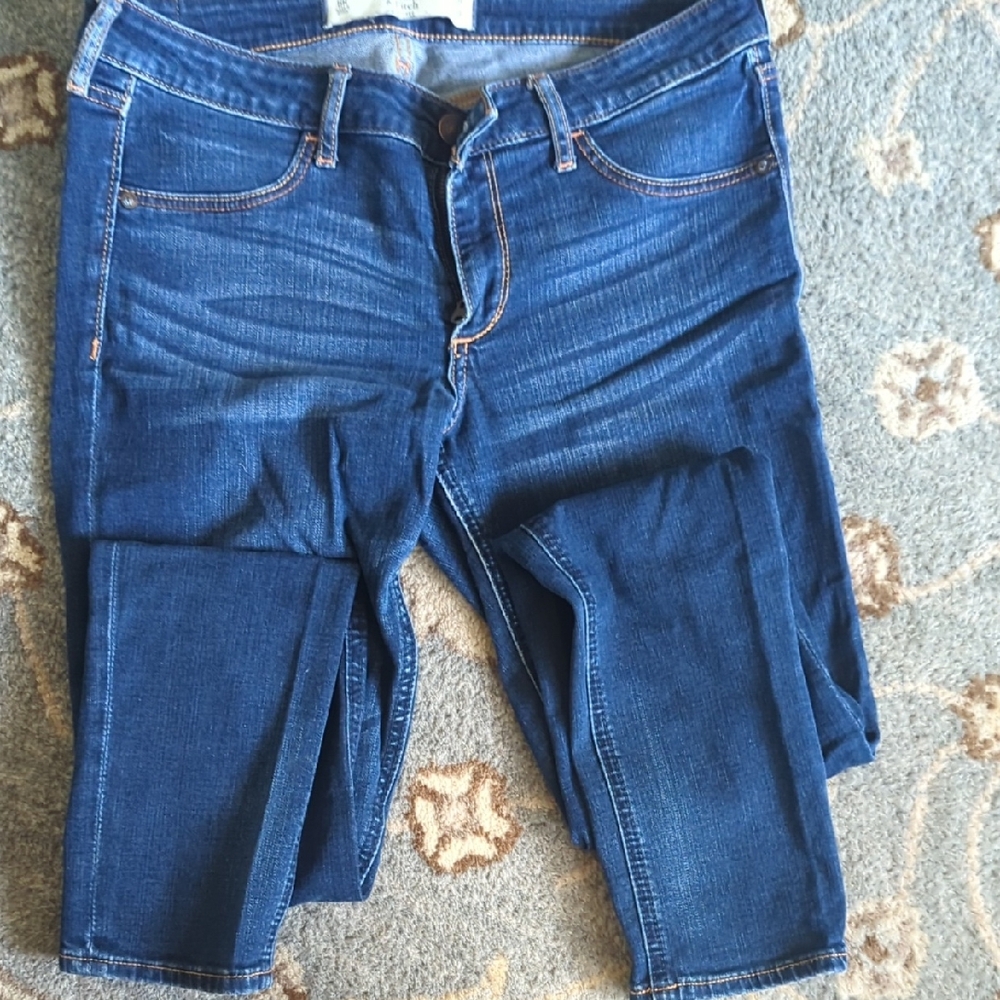 Abercrombie & Fitch Blue Skinny Jeans with Rich Color